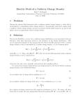 Electric Field of a Uniform Charge Density