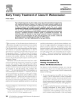 Early Timely Treatment of Class III Malocclusion