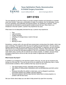 DRY EYES - Texas Eye Plastics