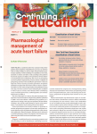 Pharmacological management of acute heart failure