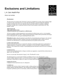 Exclusions and Limitations