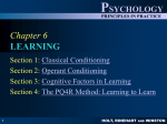 chapter 6: learning - Mr. Padron`s Psychology