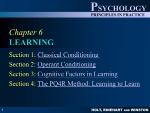 chapter 6: learning - Mr. Padron`s Psychology