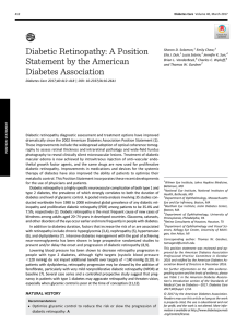 Diabetic Retinopathy: A Position Statement by the