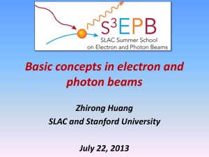 Basic concepts in electron and photon beams