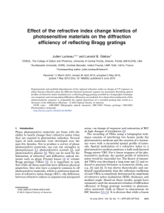 Effect of the refractive index change kinetics of