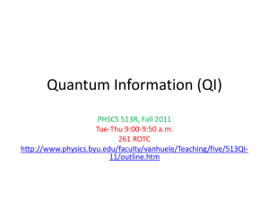 Quantum Information (QI) - BYU Physics and Astronomy