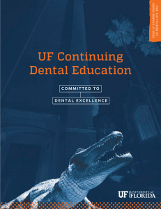 the Catalog - Continuing Dental Education