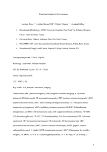 Functional imaging in liver tumours Maxime Ronot 1,2,3, Ashley