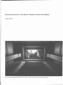 Screening Rooms: The Movie Theatre in/and the Gallery