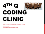 4th Q Coding Clinic - Nevada Health Information Management