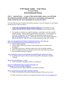 Study Guide - Unit 3 - Environmental Issues