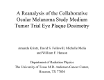 A Reanalysis of the Collaborative Ocular Melanoma Study Medium