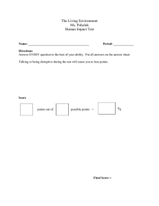 Unit 8 exam - Human