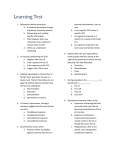 Learning Test Behaviorists define learning as: A relatively