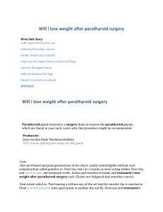 Will i lose weight after parathyroid surgery