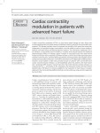 Cardiac contractility modulation in patients with advanced heart failure