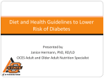 Diet and Health Guidelines to Lower Risk of Diabetes