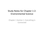 Study Notes for Chapter 1-2: Environmental Science