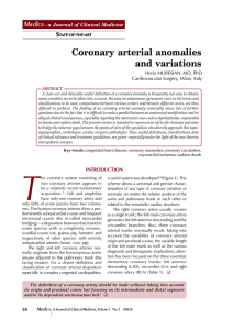 Coronary arterial anomalies and variations