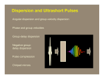 Dispersion and Ultrashort Pulses