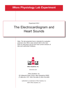 Experiment HH-2: The Electrocardiogram and Heart Sounds