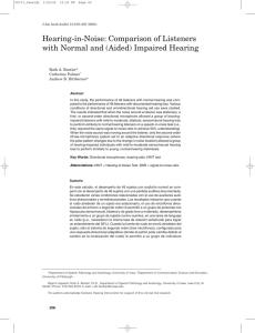 Hearing-in-Noise: Comparison of Listeners with Normal and (Aided