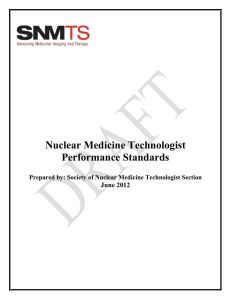 Nuclear Medicine technologist performance standards May 2012