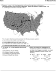 Name Air Masses/Fronts