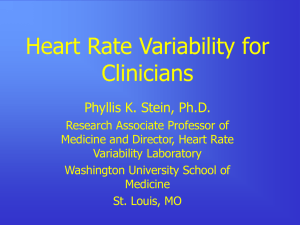 Heart Rate Variability for Clinicians