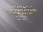 Pre-operative evaluation for non-cardiac surgery - Dr. Ben