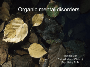 Organic mental disorders