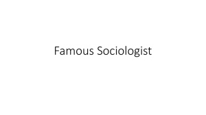 Famous Sociologist Notes