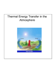 Thermal Energy Transfer in the Atmosphere