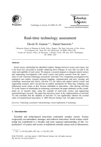 Real-time technology assessment - Consortium for Science, Policy