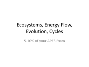 Ecosystems, Energy Flow, Evolution, Cycles