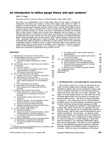 An introduction to lattice gauge theory and spin systems