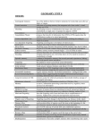 Glossary Unit 4 VCE 2005