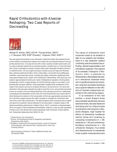 Rapid Orthodontics with Alveolar Reshaping: Two Case Reports of
