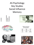 AS Psychology Key Studies Social Influence Memory