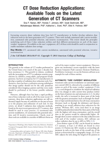CT Dose Reduction Applications - Journal of the American College