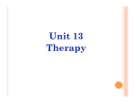 Unit 13 Therapy