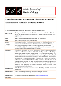 Dental movement acceleration: Literature review by an alternative