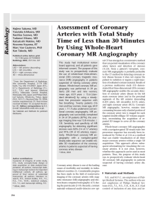 Assessment of Coronary Arteries with Total Study Time of Less than