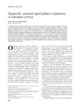 Surgically assisted rapid palatal expansion