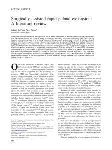 Surgically assisted rapid palatal expansion