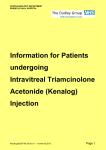 Intravitreal triamcinolone acetonide injections