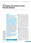The Diagnosis and Treatment of Acute Pulmonary Embolism