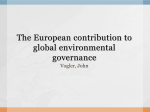 The European contribution to global environmental governance