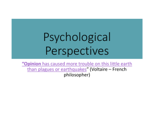 Psychological Perspectives